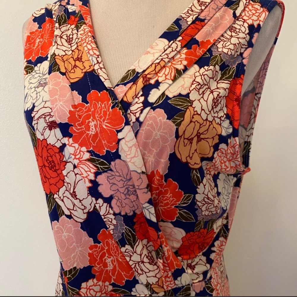 NWOT Women's sleeveless faux wrap floral print dress 41 Hawthorn Stitchfix Large